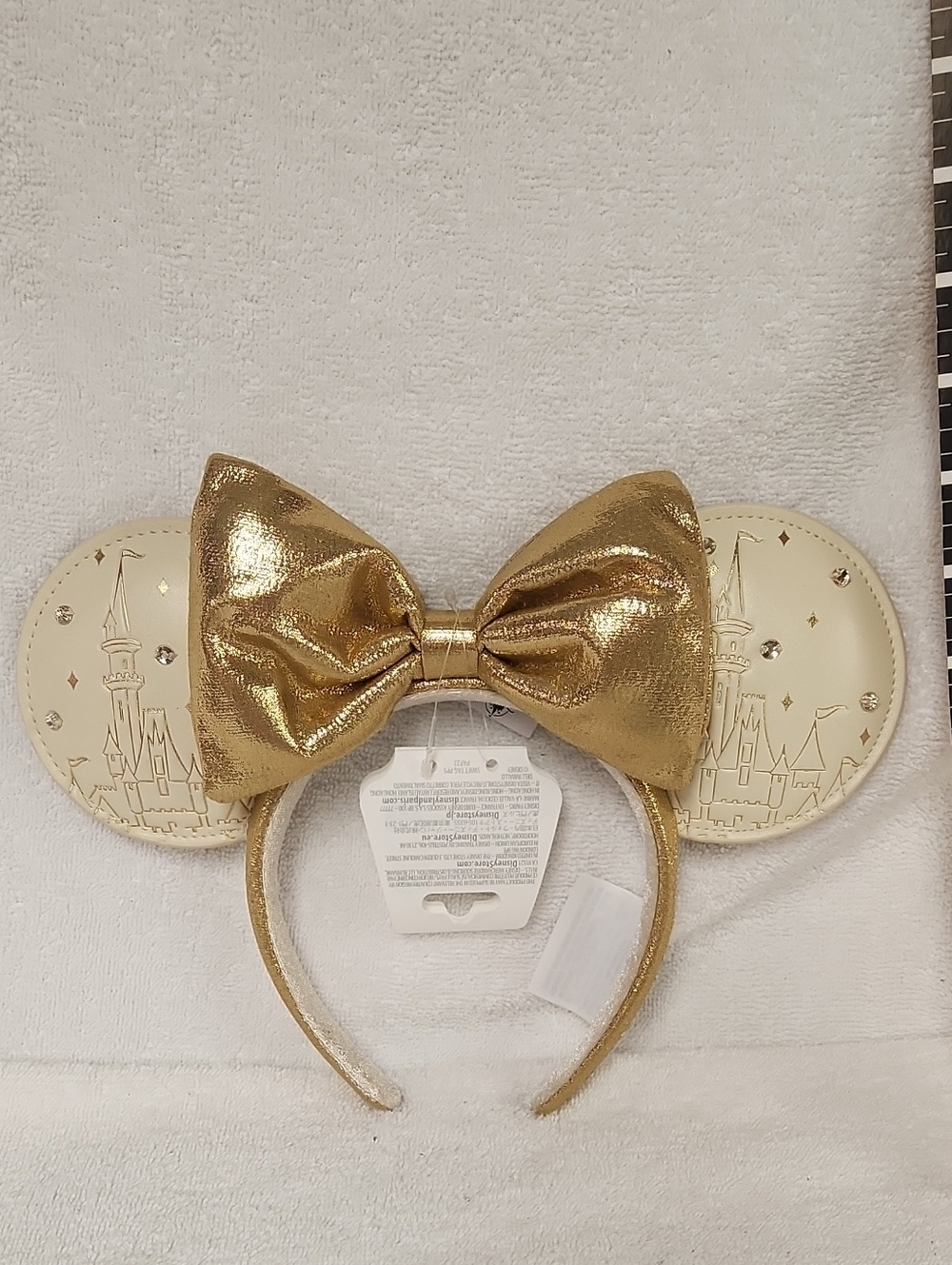 Disney Gold And Cream Walt Disney World Minnie Mouse Ear Headband